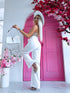 Classic, WHITE fabric pants "SEASON HIT" VS02 PRE-ORDER